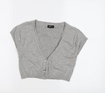 Womens UK Size S Internacionale Grey Shrug Jumper
