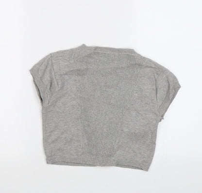 Womens UK Size S Internacionale Grey Shrug Jumper