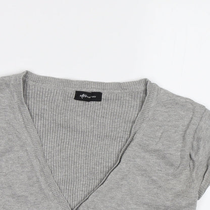 Womens UK Size S Internacionale Grey Shrug Jumper