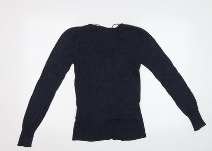 Womens UK Size XS Yessica Blue Cardigan Jumper