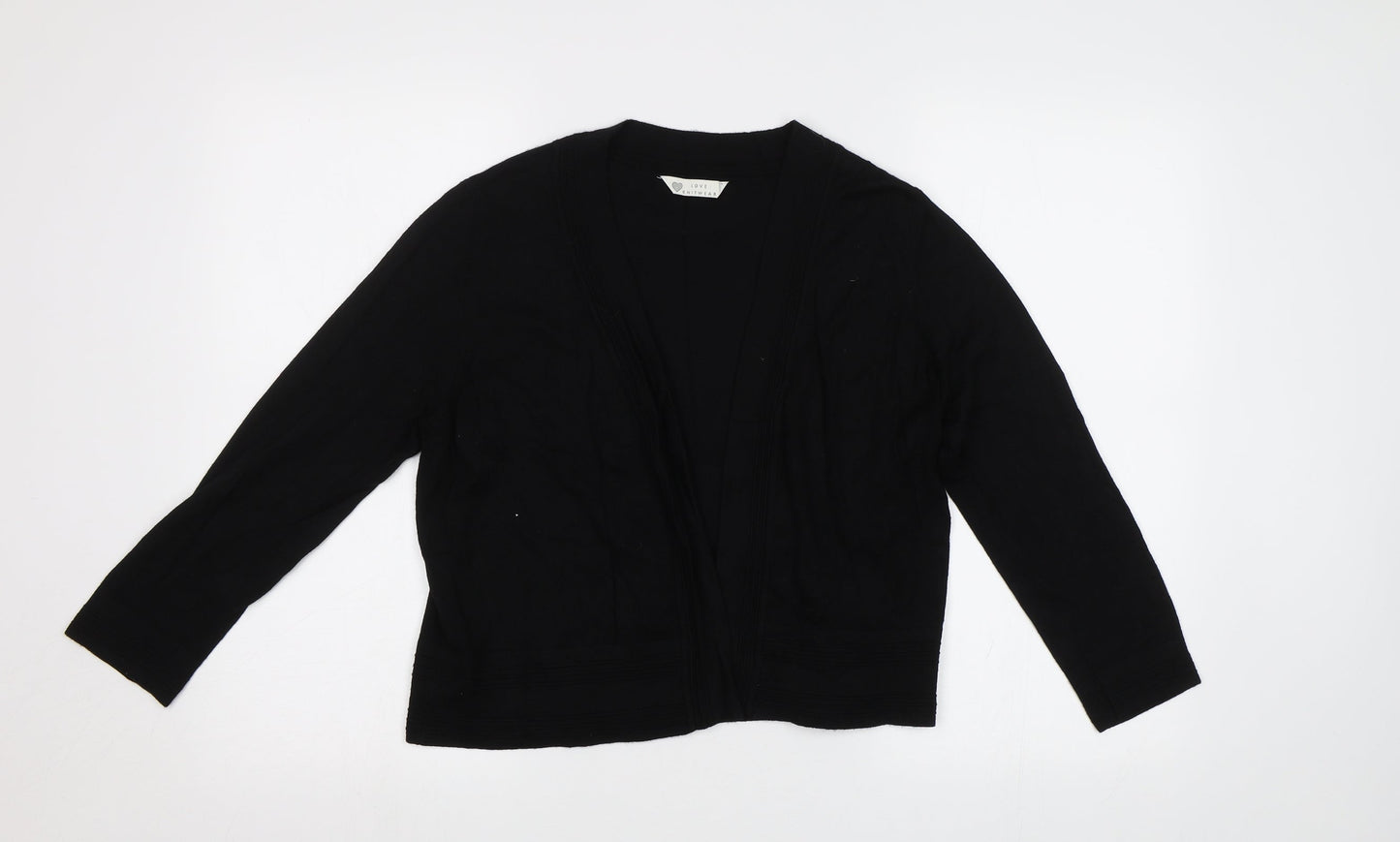 Womens UK Size 14 BHS Black Cardigan Jumper