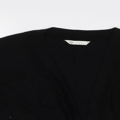 Womens UK Size 14 BHS Black Cardigan Jumper