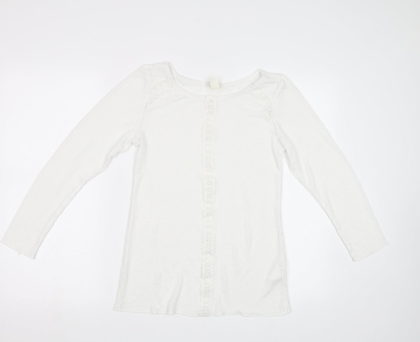 Womens UK Size S H&M White Basic Blouse
