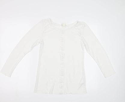 Womens UK Size S H&M White Basic Blouse