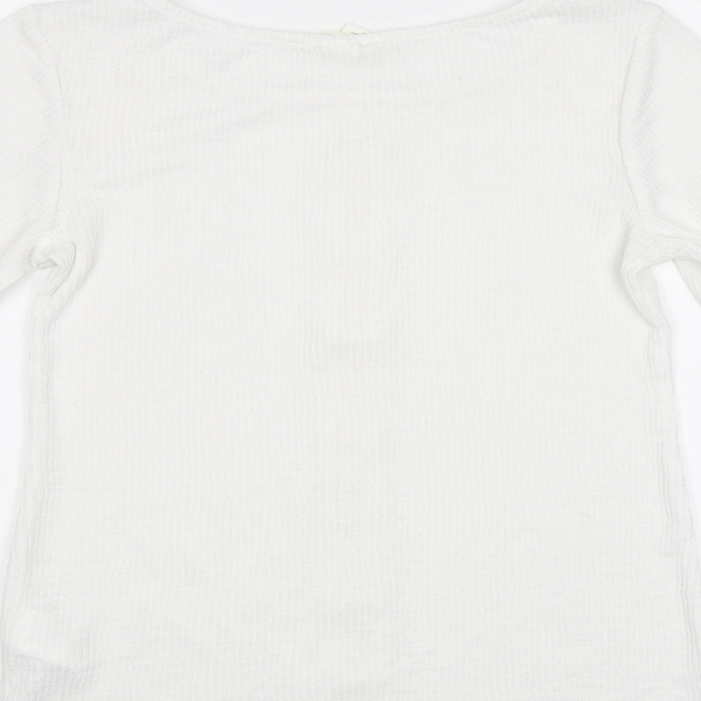 Womens UK Size S H&M White Basic Blouse