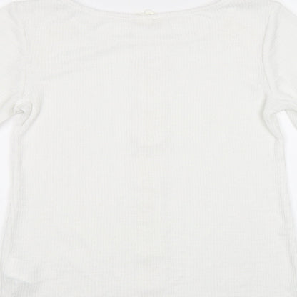 Womens UK Size S H&M White Basic Blouse
