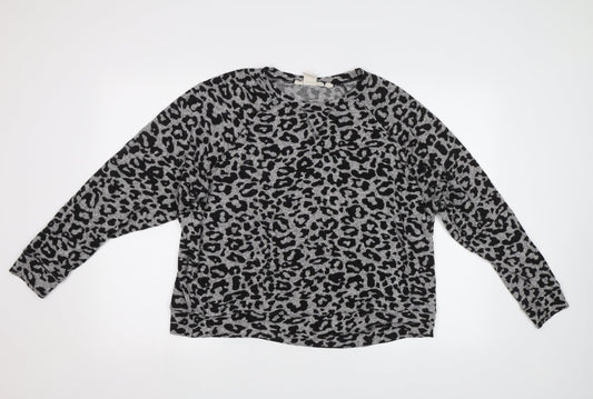 Womens UK Size M H&M Grey Basic Blouse