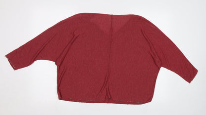 Womens UK Size XL Preworn Red Basic Blouse