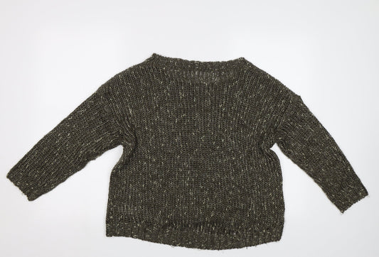 Womens UK Size M Oasis Green Pullover Jumper