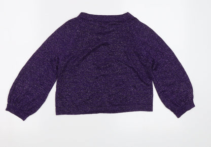 Matthew Williamson Girls Purple   Cardigan Jumper Size 11 Years