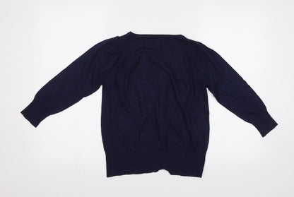Womens UK Size 12 Dorothy Perkins Blue Cardigan Jumper