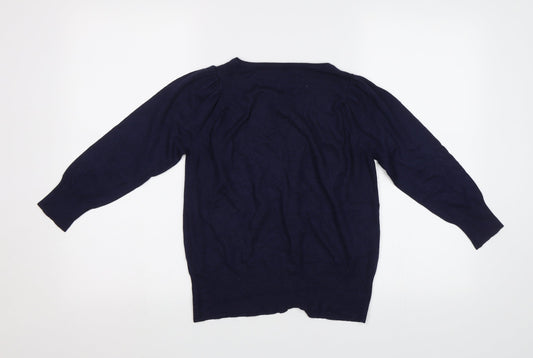 Womens UK Size 12 Dorothy Perkins Blue Cardigan Jumper