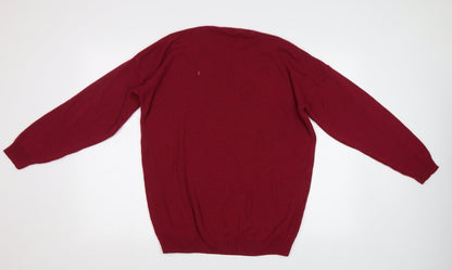 Preworn Mens Purple   Henley Jumper Size M