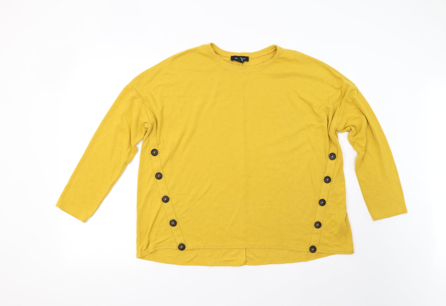 Womens UK Size 12 New Look Yellow Pullover Jumper