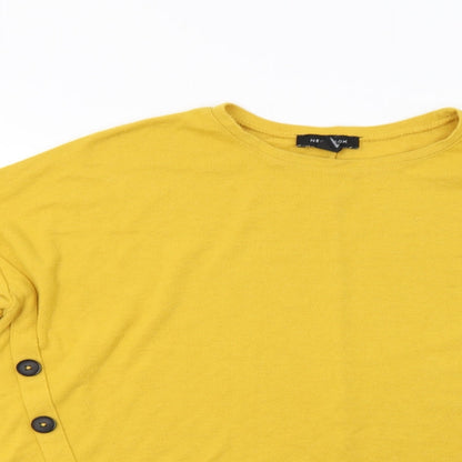 Womens UK Size 12 New Look Yellow Pullover Jumper