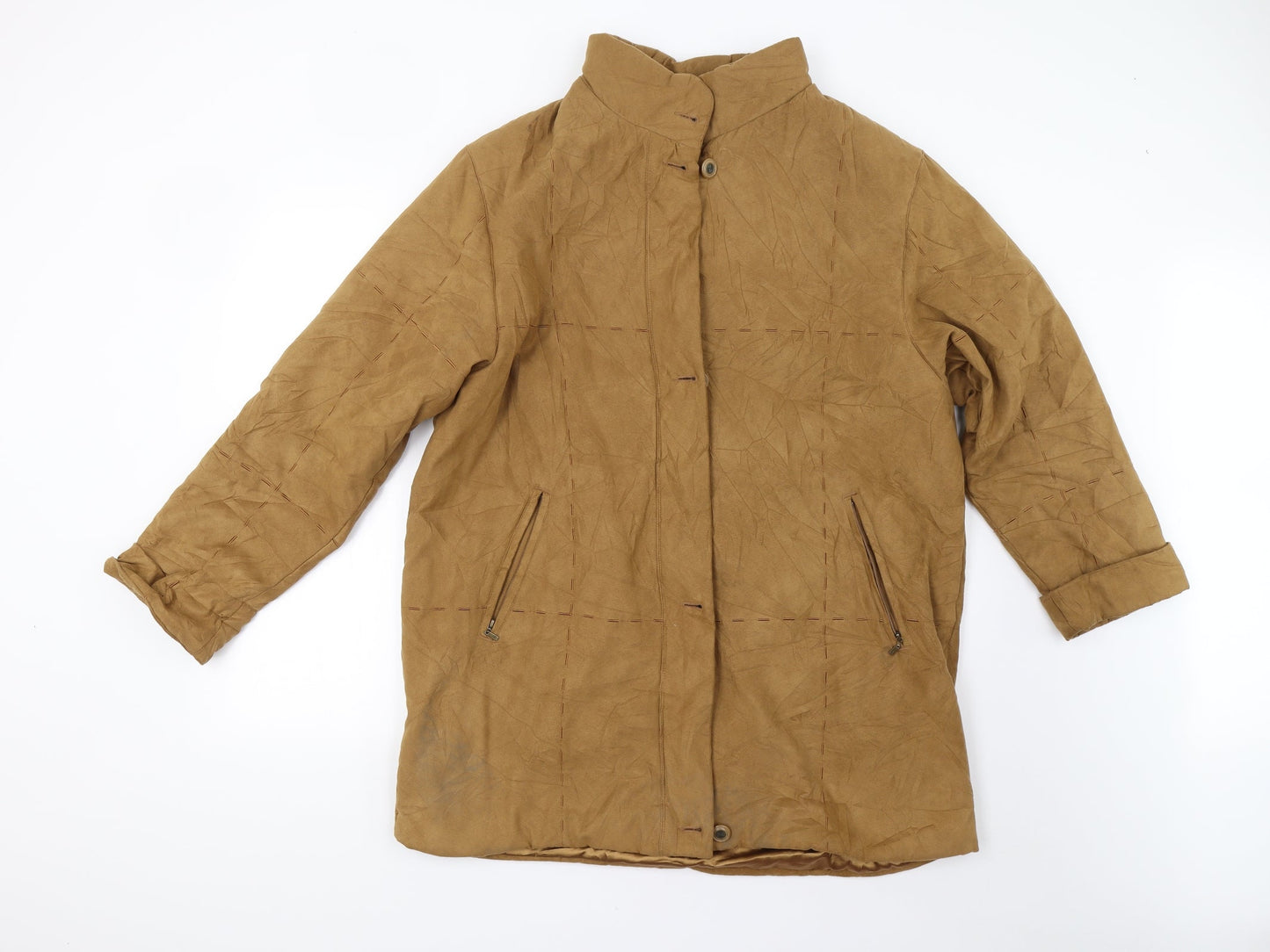 Klass Collection Womens Brown   Overcoat Coat Size M