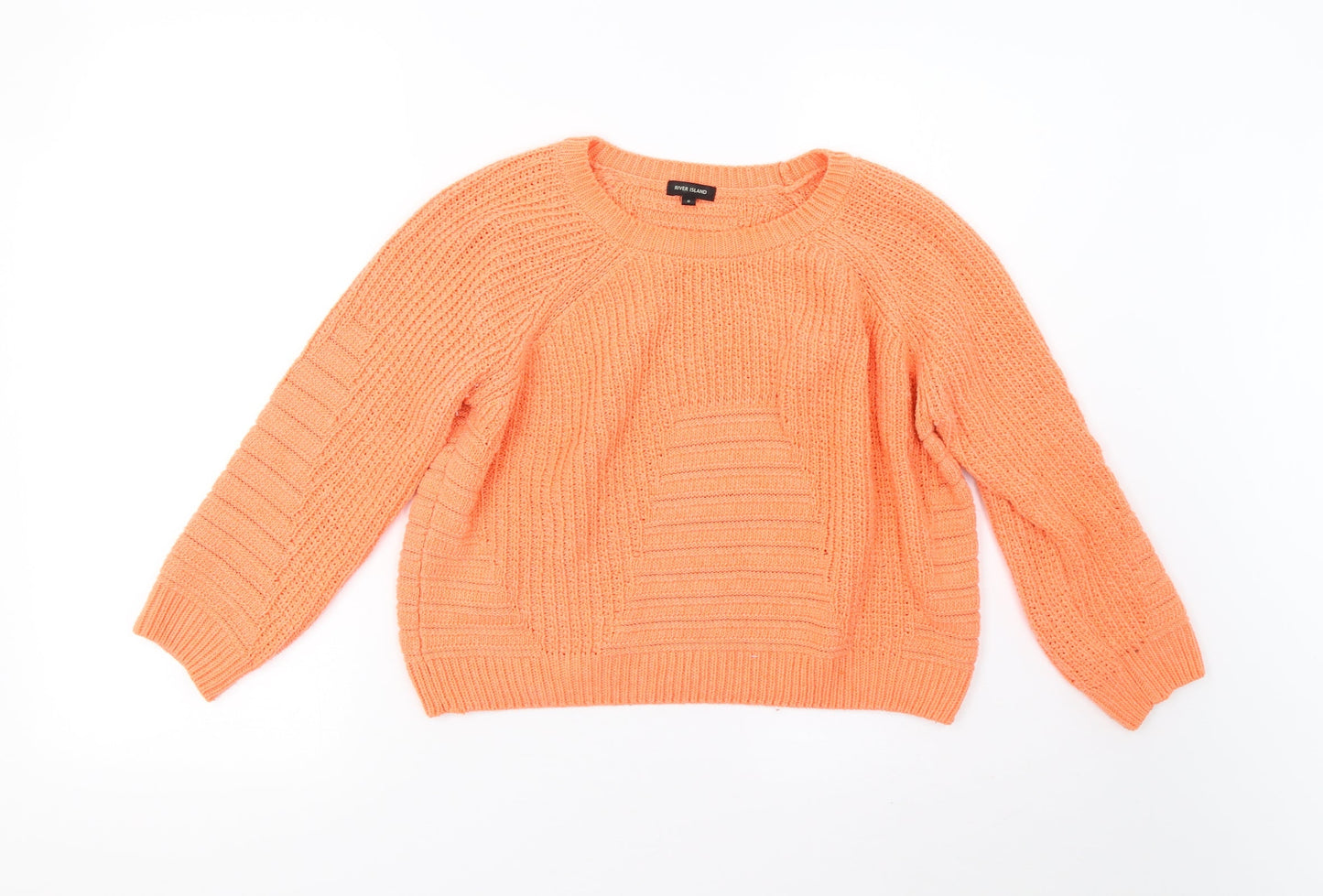 Womens UK Size 6 River Island Orange Pullover Jumper