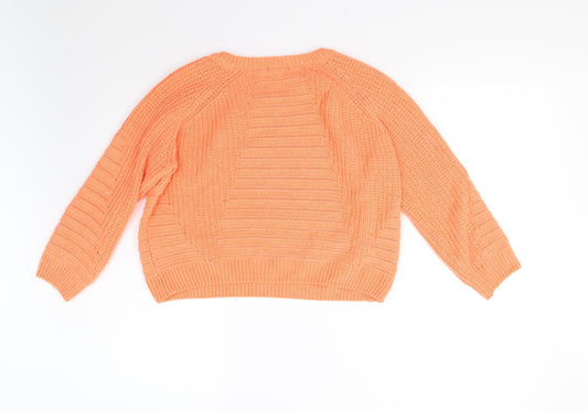 Womens UK Size 6 River Island Orange Pullover Jumper