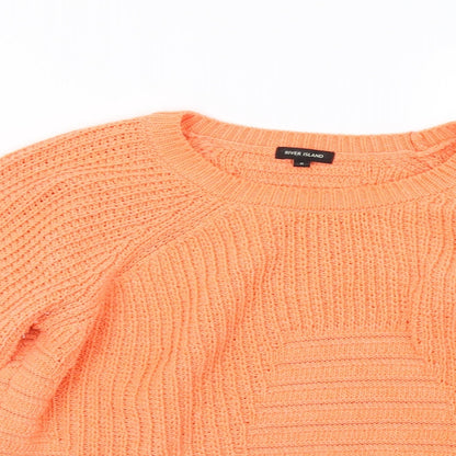 Womens UK Size 6 River Island Orange Pullover Jumper