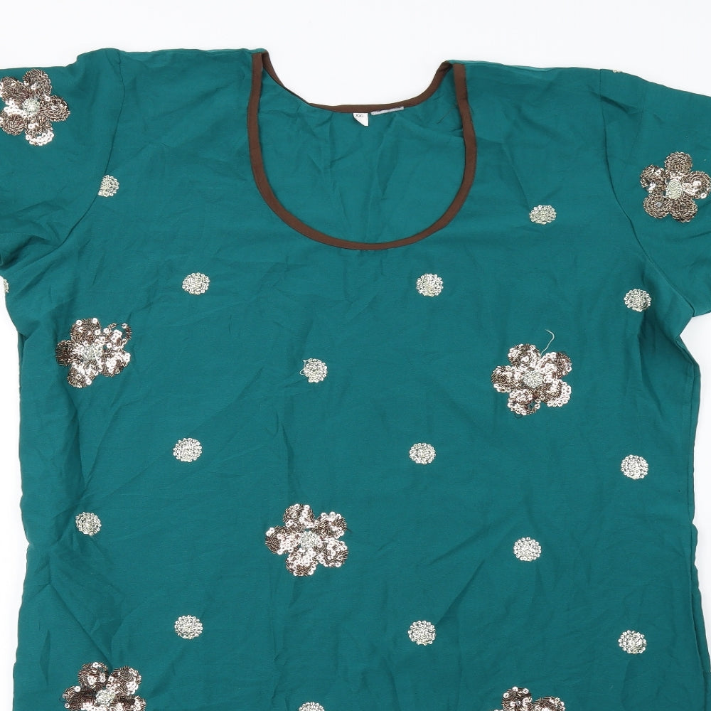 Preworn Womens Green   Slip Dress  Size 2XL