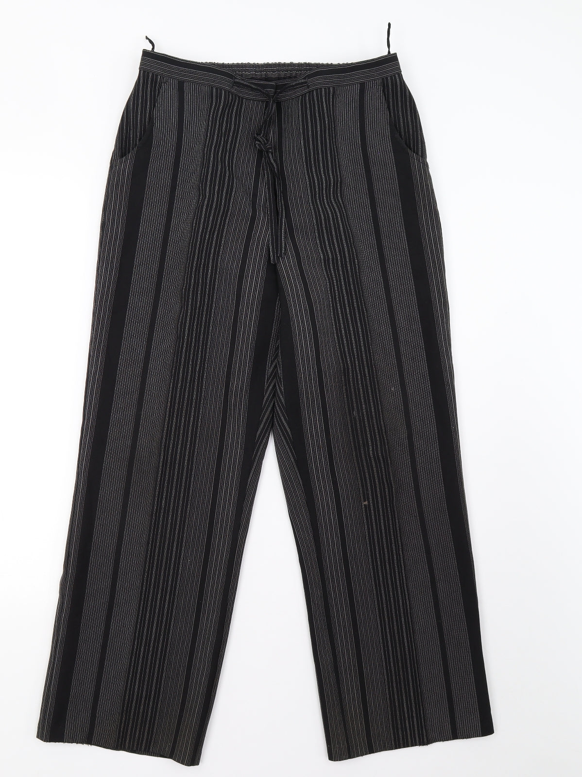 Womens UK Size 14 Preworn Regular Fit  Black Trousers