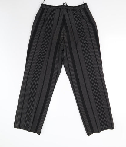Womens UK Size 14 Preworn Regular Fit  Black Trousers