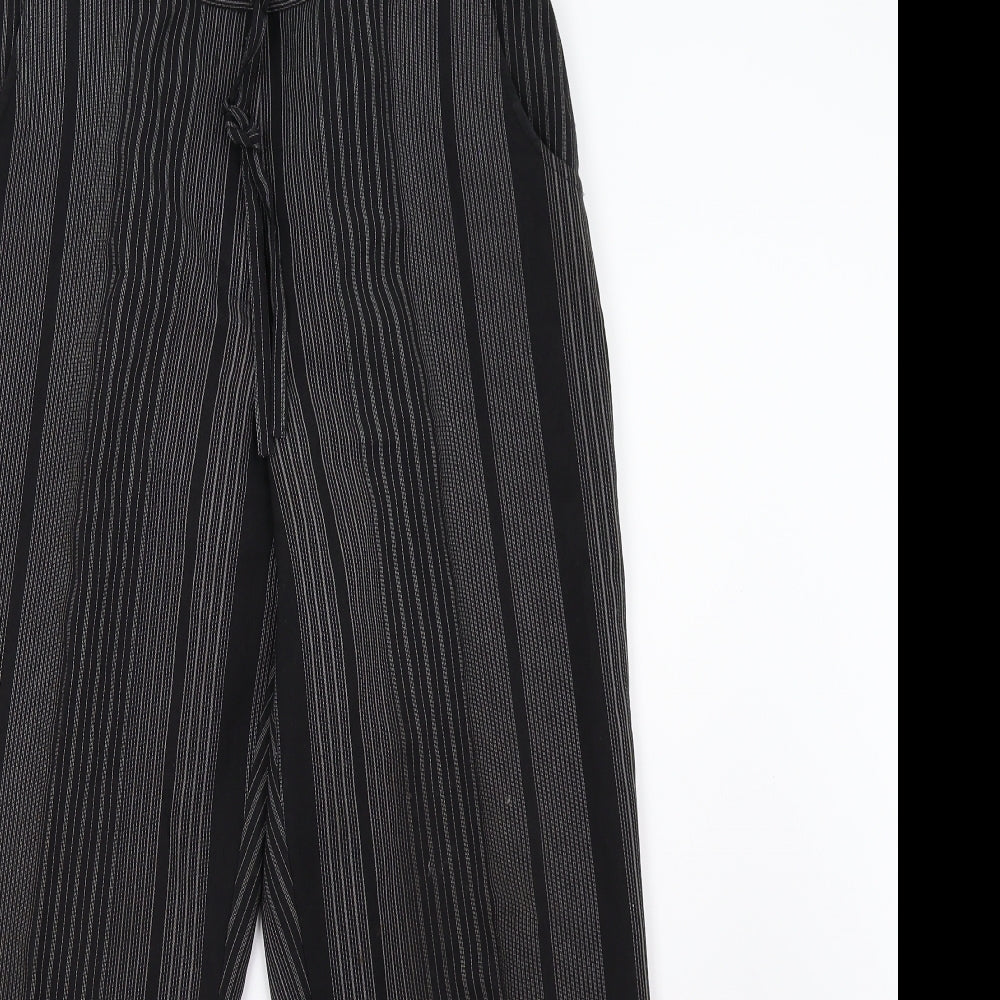 Womens UK Size 14 Preworn Regular Fit  Black Trousers
