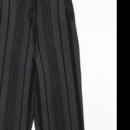 Womens UK Size 14 Preworn Regular Fit  Black Trousers