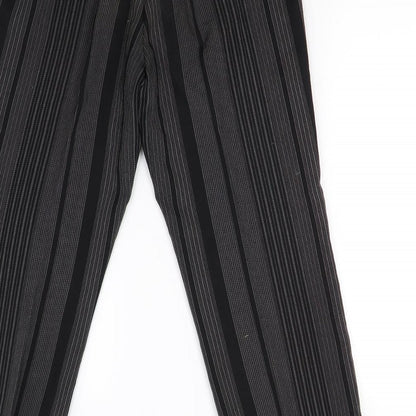 Womens UK Size 14 Preworn Regular Fit  Black Trousers
