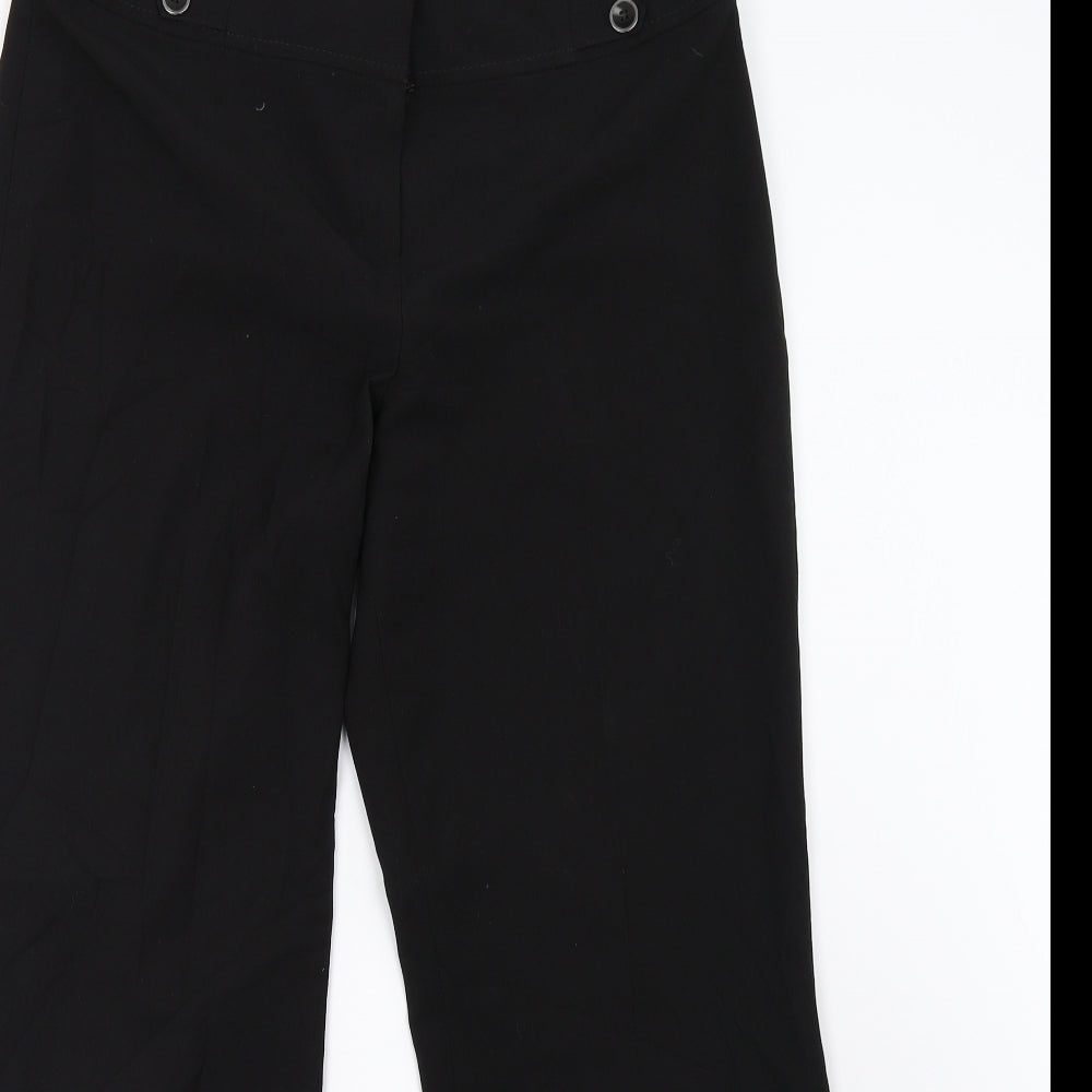 Womens UK Size 12 Debenhams Regular Fit  Black Trousers