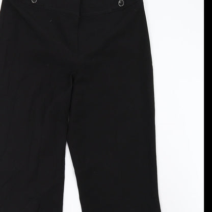 Womens UK Size 12 Debenhams Regular Fit  Black Trousers