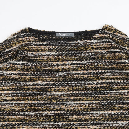 Nutmeg Womens Brown Striped  Pullover Jumper Size 12