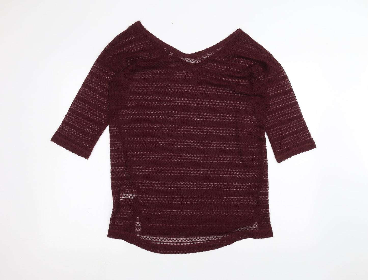 Womens UK Size 10 NEXT Red Basic T-Shirt