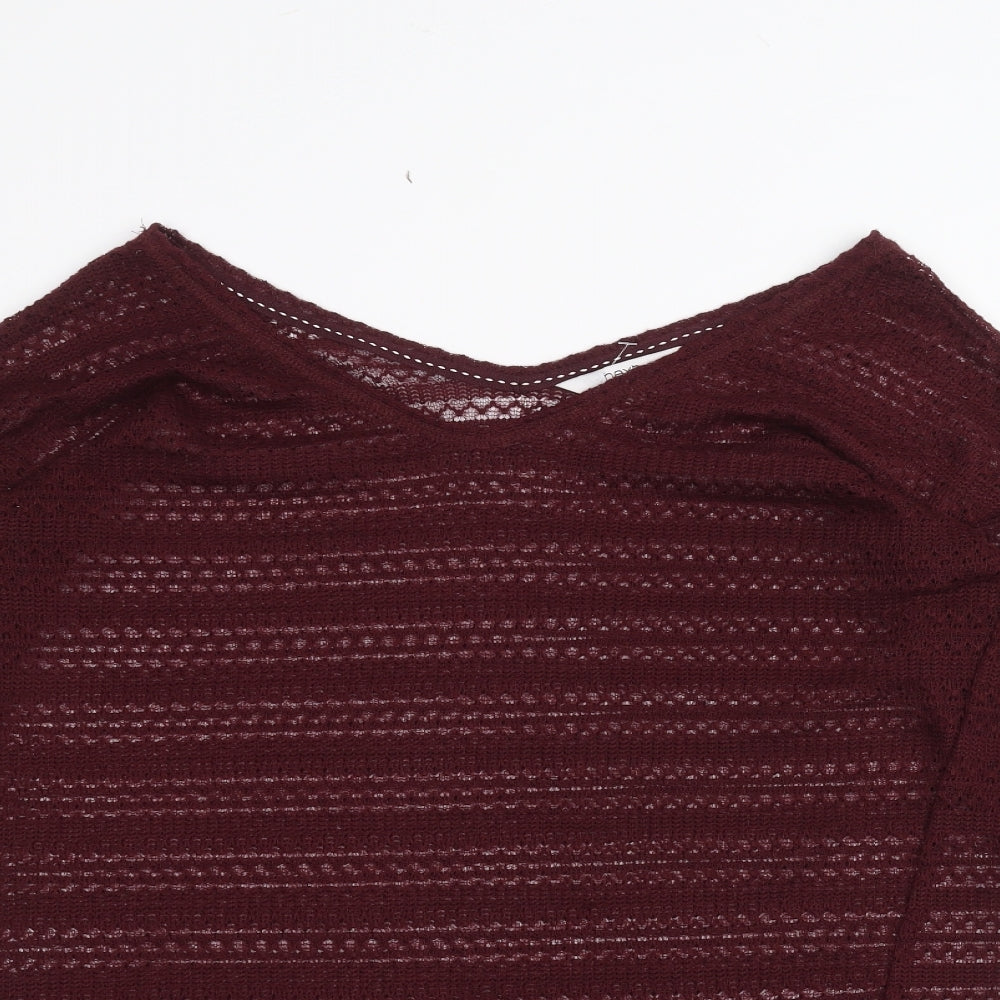 Womens UK Size 10 NEXT Red Basic T-Shirt