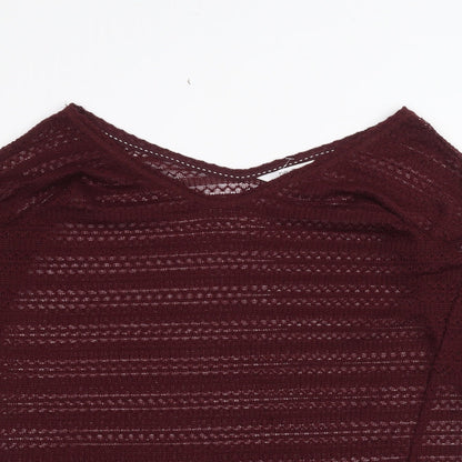 Womens UK Size 10 NEXT Red Basic T-Shirt