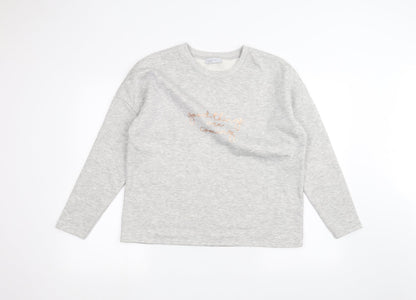 Womens UK Size M Papaya Grey Pullover Jumper