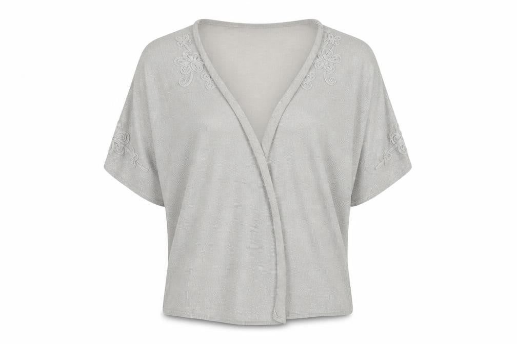 Bonmarché Womens Silver Cardigan Jumper Size M