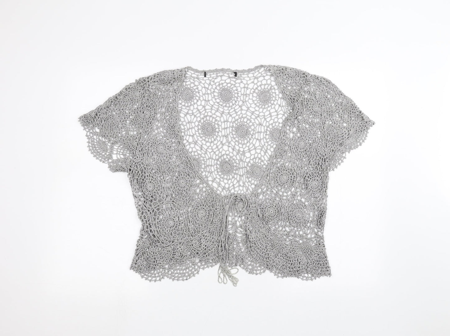 Womens UK Size XL BM Silver Cape Jumper