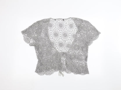 Womens UK Size XL BM Silver Cape Jumper