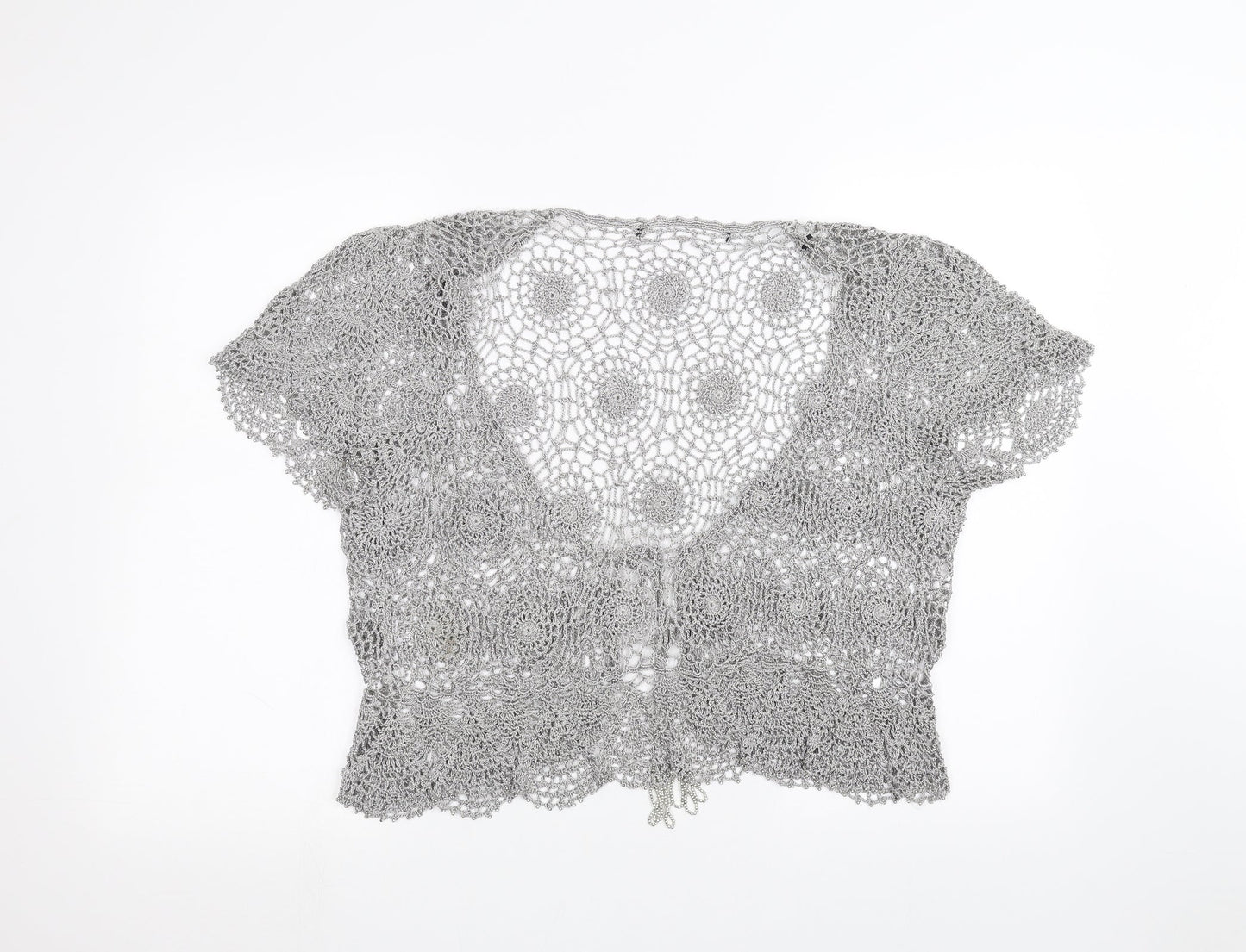 Womens UK Size XL BM Silver Cape Jumper