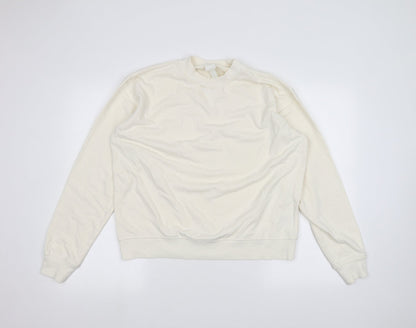 Womens UK Size M H&M White Pullover Jumper