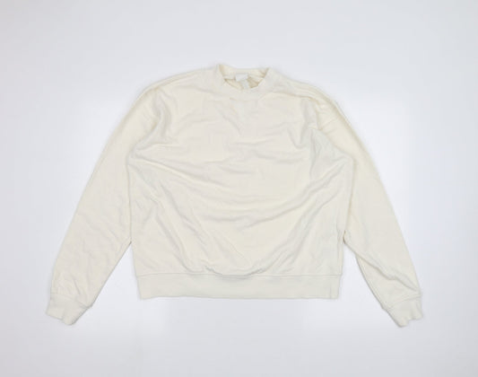 Womens UK Size M H&M White Pullover Jumper