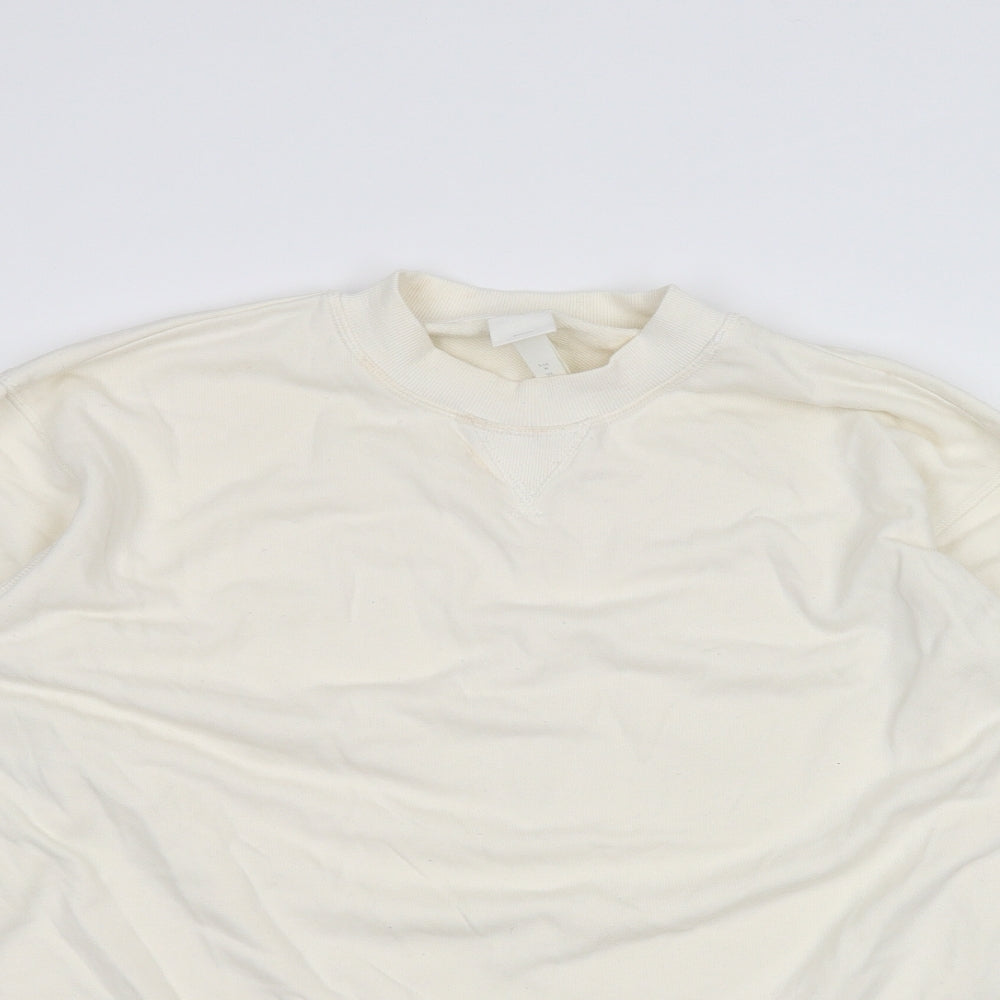 Womens UK Size M H&M White Pullover Jumper