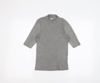 Womens UK Size S Topshop Grey Basic T-Shirt