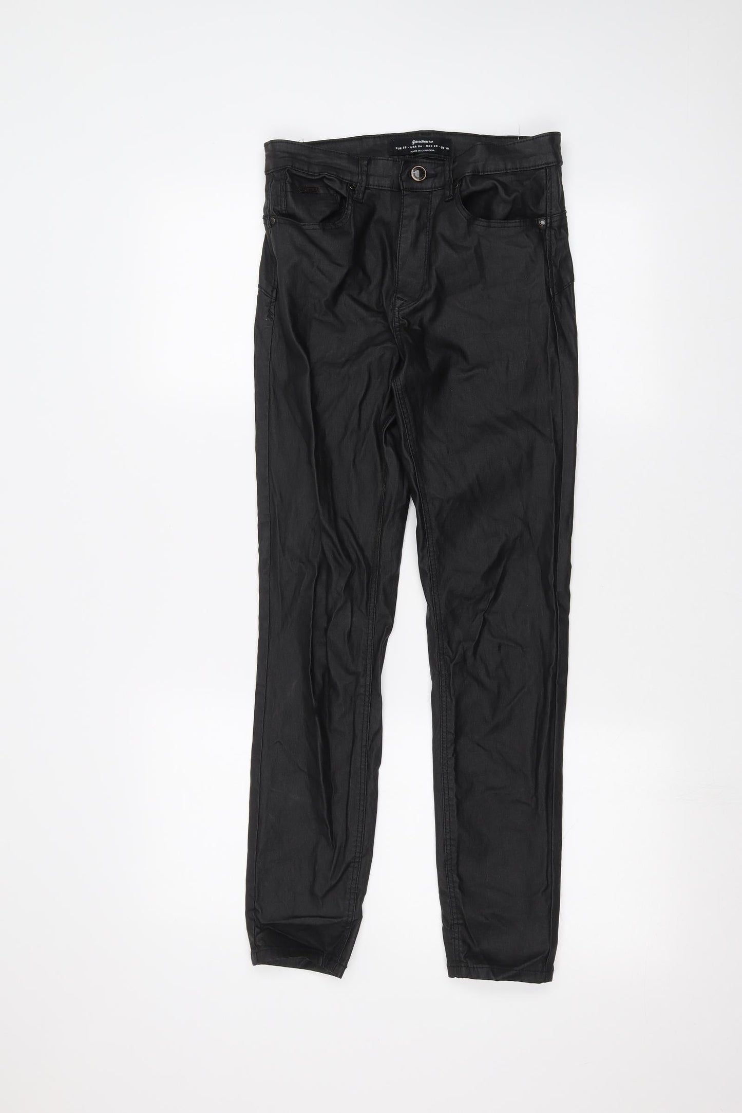 Womens UK Size 10 Astradivarius Regular Fit  Black Trousers