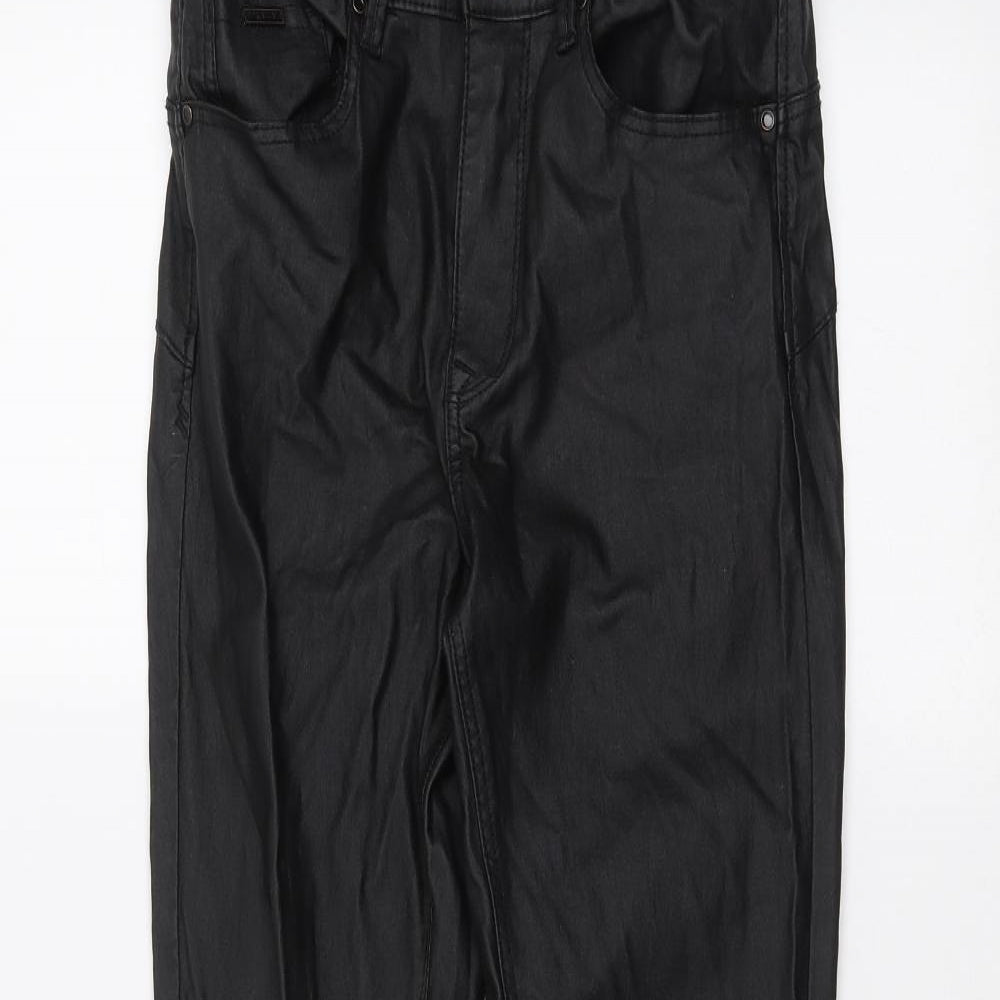 Womens UK Size 10 Astradivarius Regular Fit  Black Trousers