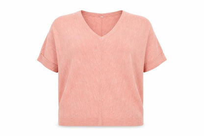 Womens UK Size 16 Note Pink Pullover Jumper