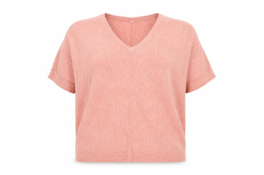 Womens UK Size 16 Note Pink Pullover Jumper