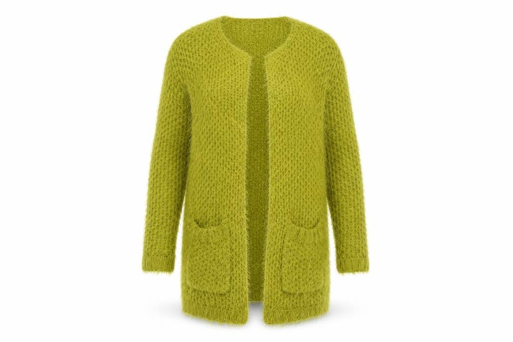 Womens UK Size 6 F&F Green Cardigan Jumper