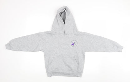 Russel Girls Grey   Pullover Hoodie Size 9-10 Years  - darby & leicester gymnastics club